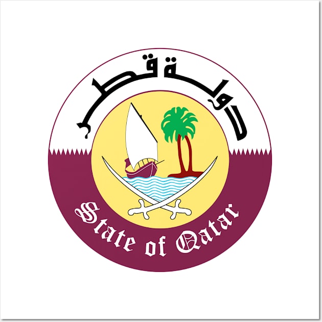 Emblem of Qatar Wall Art by Wickedcartoons